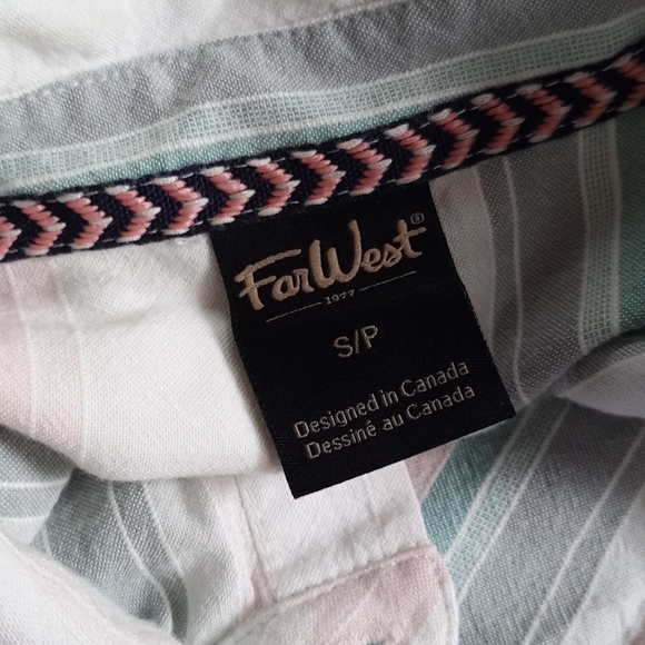 Vintage Women’s Far West Summer Linen Button-Up - Picture 6 of 6